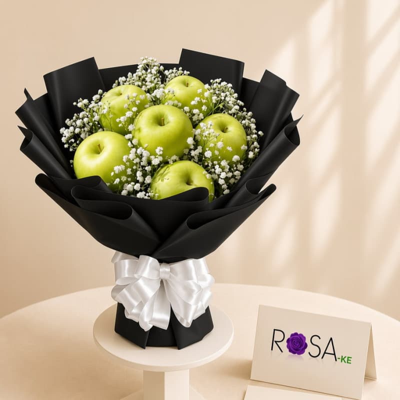 Green Harmony | Fresh Green Apple Gift Bouquet | Healthy Gift Delivery Nairobi Kenya